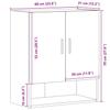 Wall Mounted Cabinet with Rustic Wood Effect 60 x 31 x 70 cm Engineered Wood