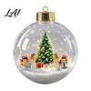 Christmas Gifts for Family Glowing Story Ornament Mini Holiday Scene in Clear Ball with LED Hanging Decorations Light Acrylic Decoration Tree Decor