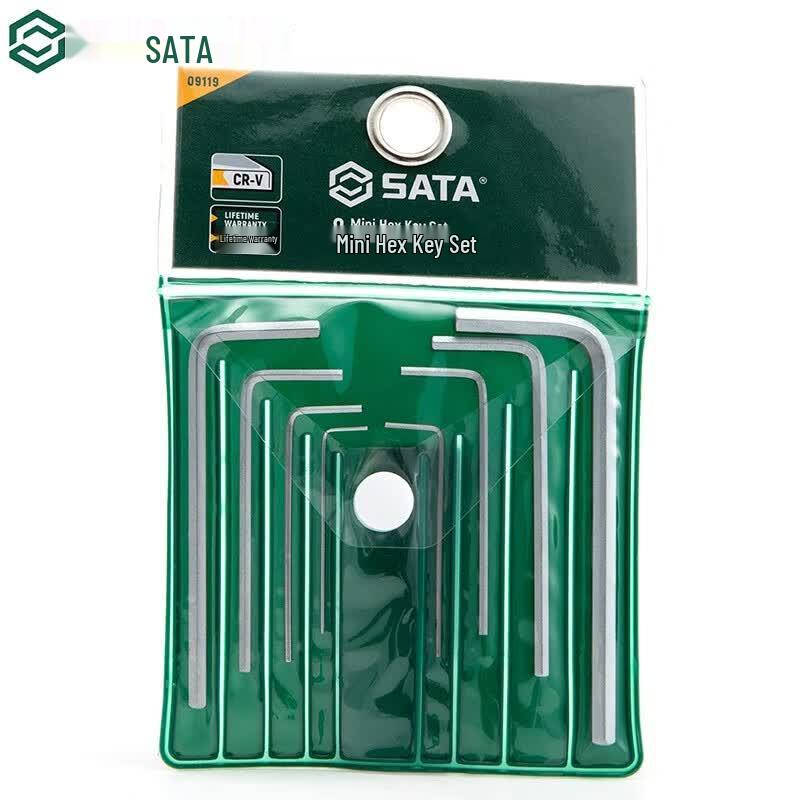 Набор мини-шестигранников SATA, 8 шт., с плоской головкой