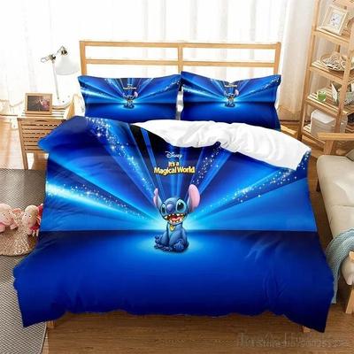 Прекрасный мультяшный 3D комплект пододеяльника Стич HD Чехол для одеяла Постельное белье для детей Постельные комплекты Декор спальни