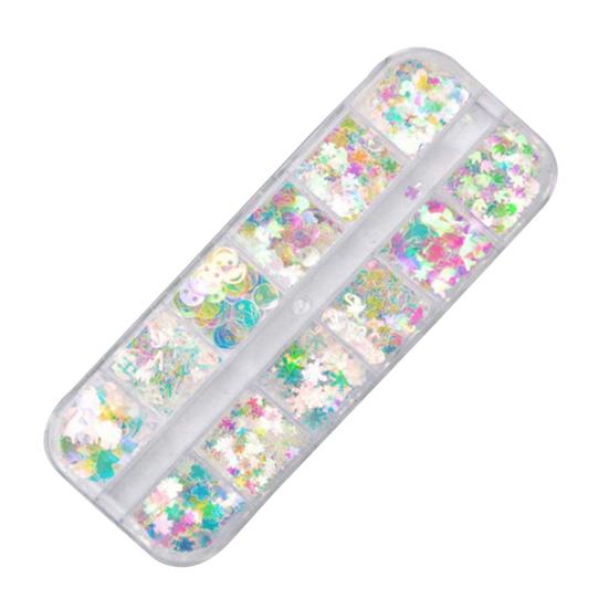 Нейл-арт бабочка звезда сердце круг блестки своими руками блестящие хлопья маникюр декор