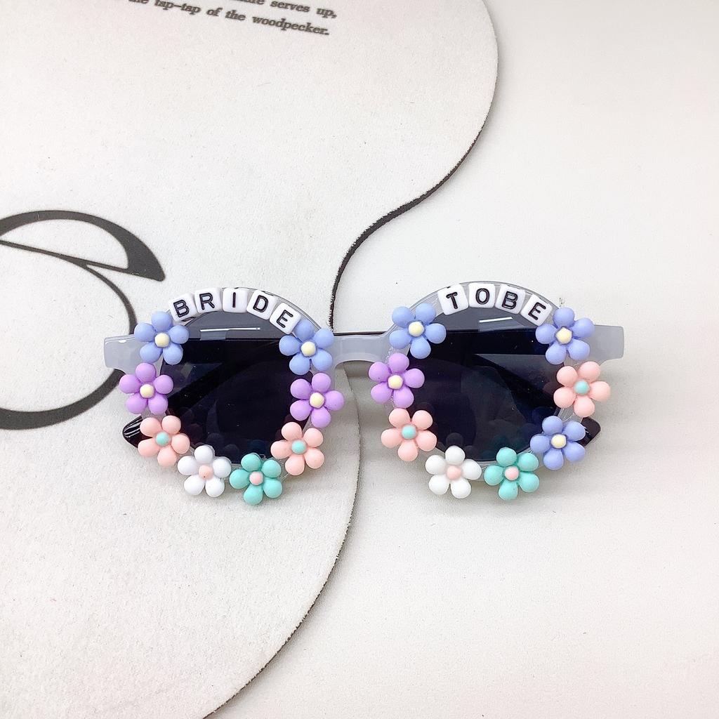 Fashion Diy Children'S Sunglasses Cute Cartoon Girl Concave Sunscreen Uv Protection Sunglasses