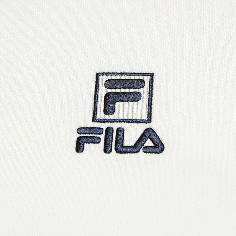 Fila Оригинальная толстовка унисекс с двойным логотипом, однотонная, с круглым вырезом, длинным рукавом F51U639201FWT