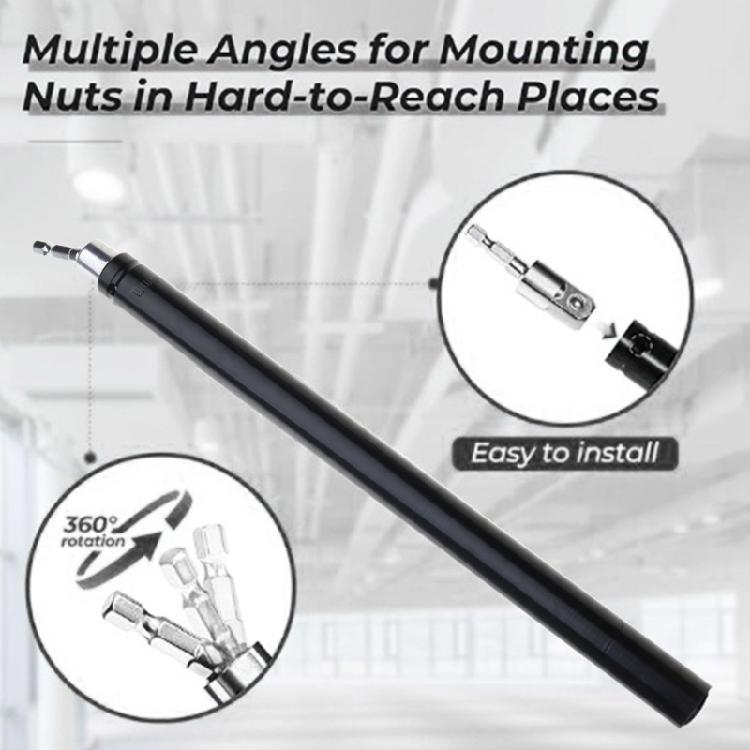 Полая розетка, вращающаяся потолочная нивелировочная гильза, полая винтовая гайка, шестигранное гнездо для подключения электроинструмента для сверления