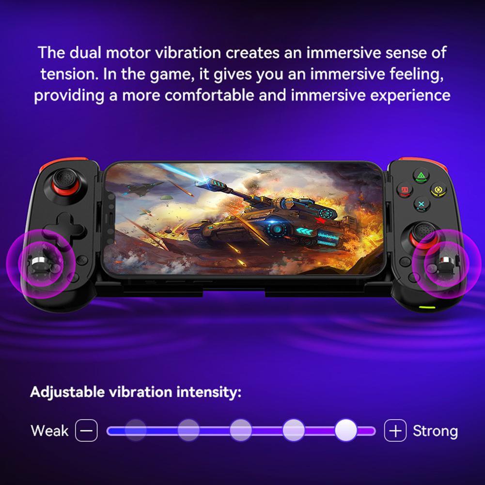 Выдвижной игровой джойстик BT Dual Vibration Wireless Растягивающийся геймпад Игровая консоль Беспроводная ручка для Android/iPhone