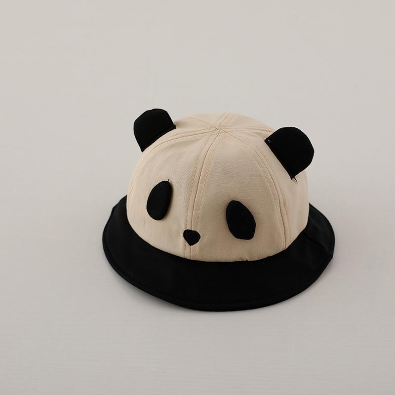 Милая детская шапочка для бассейна с пандой, цветная лоскутная детская солнцезащитная шапка для рыбака с рисунком из мультфильма, хлопковая дышащая козырька для детей 6-18 месяцев, мальчиков и девочек