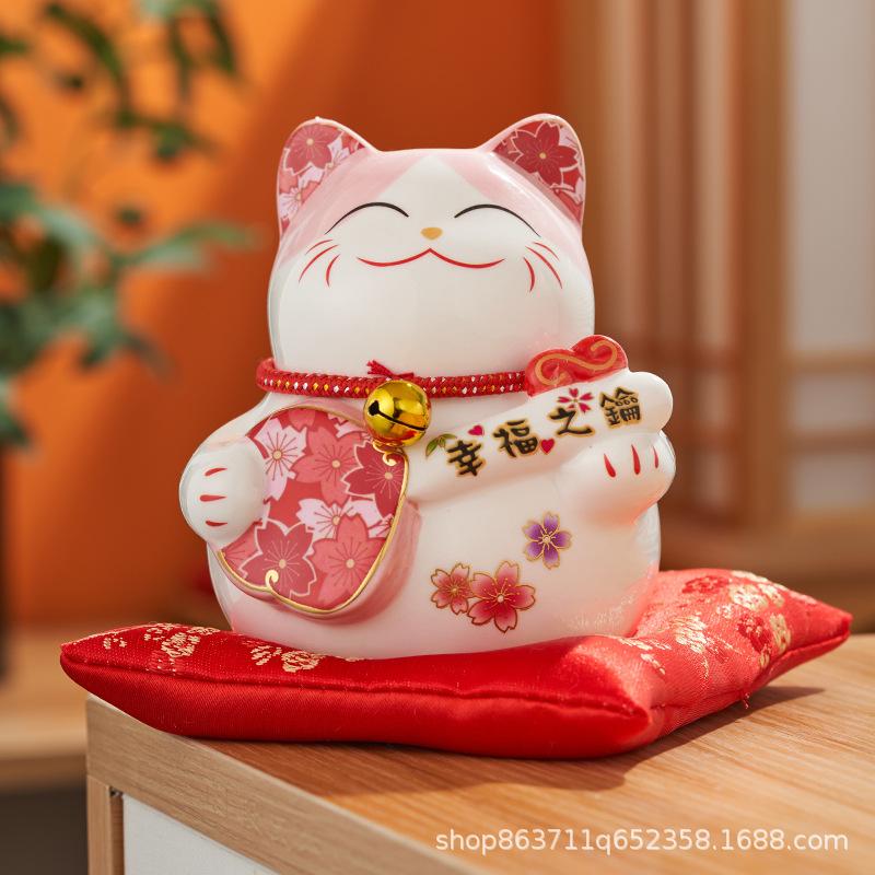НОВАЯ копилка «Счастливый кот», креативное украшение, керамический кот удачи в японском стиле, подарок на открытие нового магазина, украшение для дома