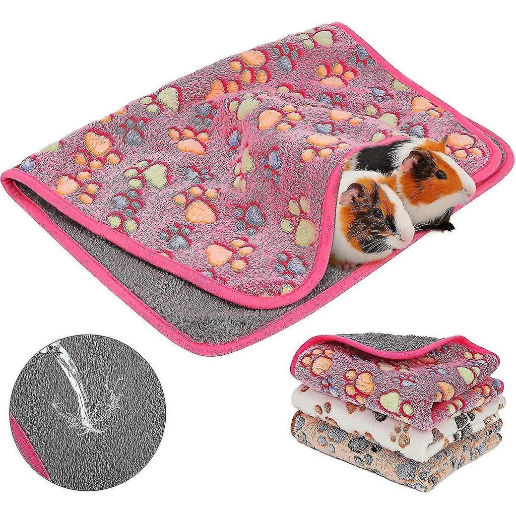 guinea pig small animal cage liners waterproof washable 3-pack fleece