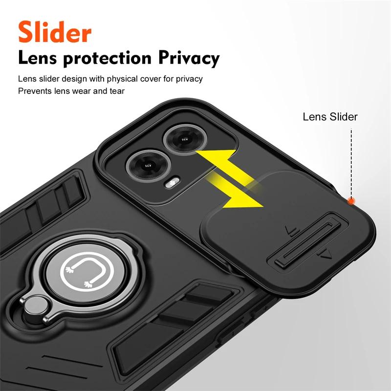 Чехол-подставка Armor Case для Moto Edge 50 40 Neo Pro Fusion G85 G55 G35 G84 G54 G64 34 24 Power 14 04S G 5G 2024 Противоударный чехол