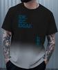 Summer Men's T-shirt 3D Gradient Letter Printing Short Sleeve T-shirt Daily Casual Oversize Round Neck T-shirt Tops Size XS-6XL