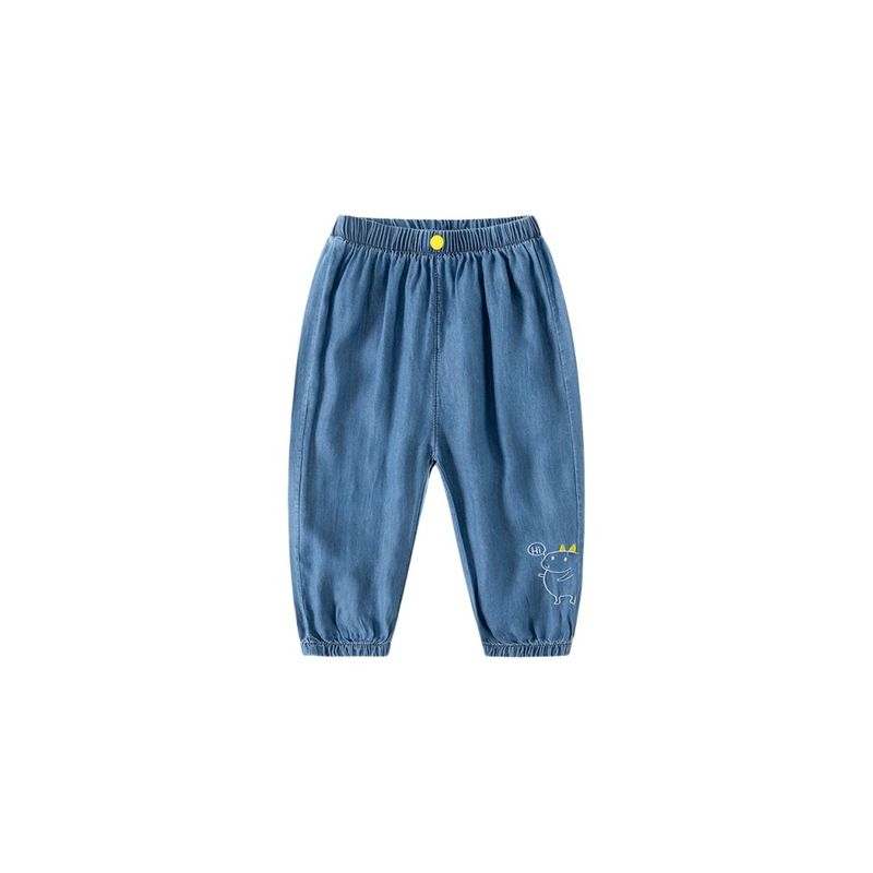 Lyocell Jeans Summer Children Anti Mosquito Pants Boys' Casual Pants Thin Dinosaur Pants Child Air Conditioner Pants