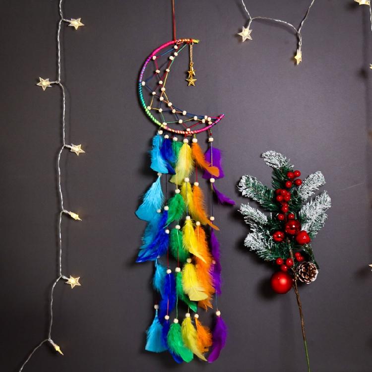 Handmade Dreamcatcher Metal Ring Macrame Moon Hoop Dream Catcher Frame Circle