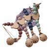 Скандинавский стиль клипса для пустышки для малыша из бука и силикона - цепочка против падения