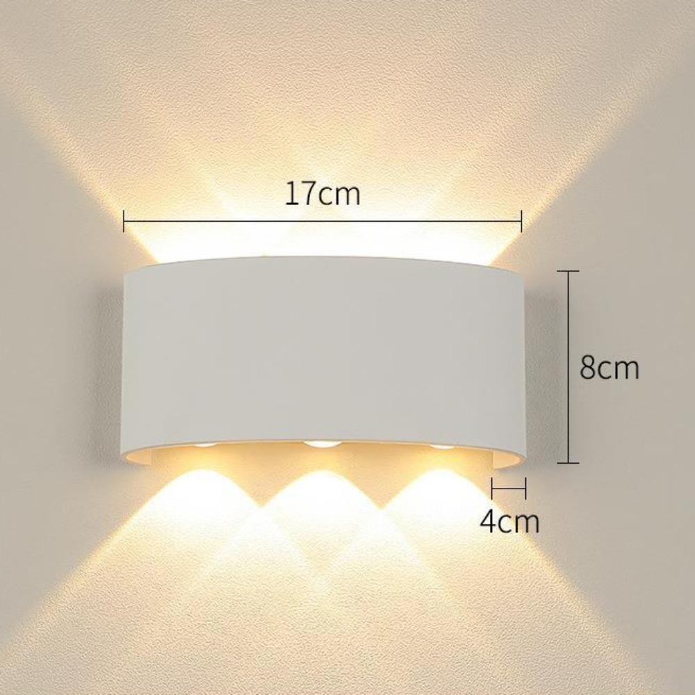 Modern Aluminum Shell LED Wall Light Black White IP65 Waterproof Corridor Balcony Lights Garden Stairs Bulb Indoor Outdoor