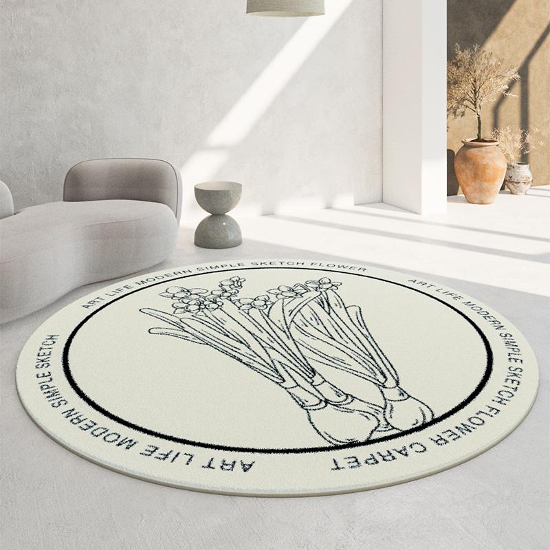 Мягкие круглые ковры с имитацией кашемира, современные украшения, диваны для гостиной, коврики, простой домашний ковер для спальни, большой ковер для гостиной