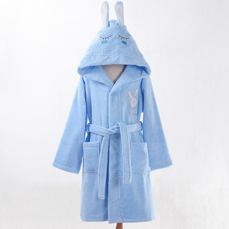 Мультяшный махровый халат с капюшоном из чистого хлопка для детей: Идеально для осенне-зимних купаний, плавания или посещения горячих источников