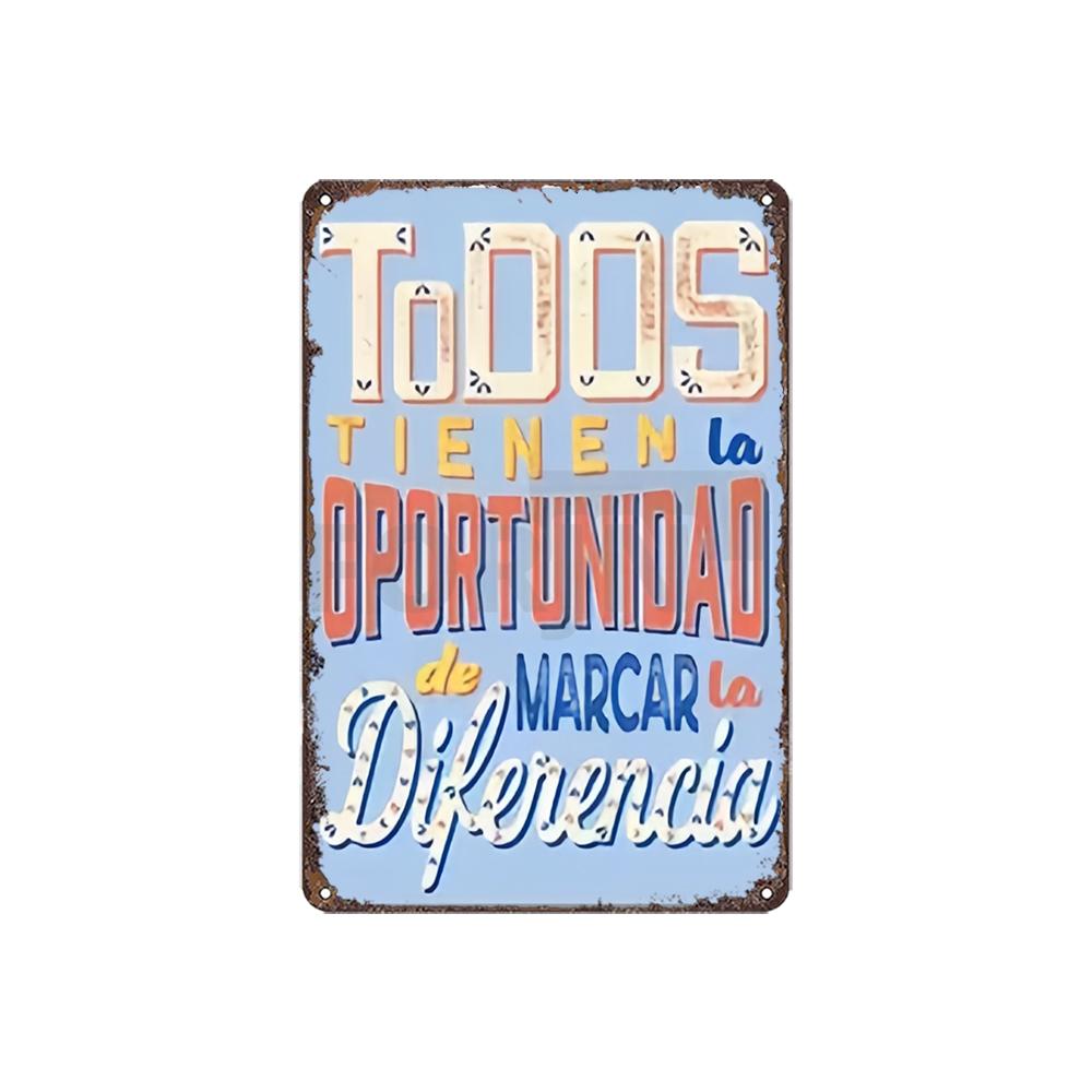 Spain Motivational Metal SignSpanish Letters poster For classroom familyGrowth Mindset Inspirational quotes Modern Wall decor