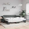 VidaXL Daybed with Pull-out Bed Dark Grey 90x190 Cm Fabric 3197645