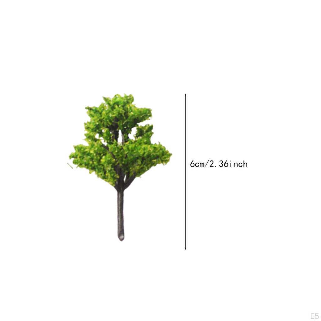 10 Pieces Landscape Miniature Trees, Railroad Scenery Decor Train Trees for Building Model,