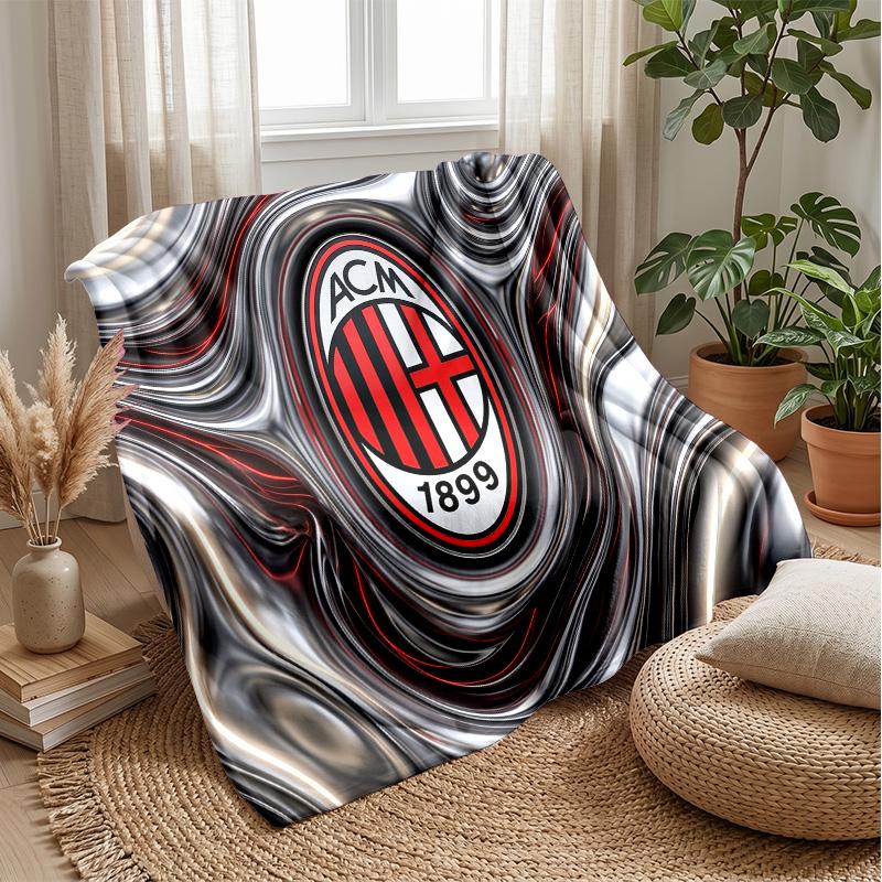 AC Milan Theme blanket Soft Flannel Blanket Plush Throw Blanket Cozy Sofa Bed Blanket for Home Decor