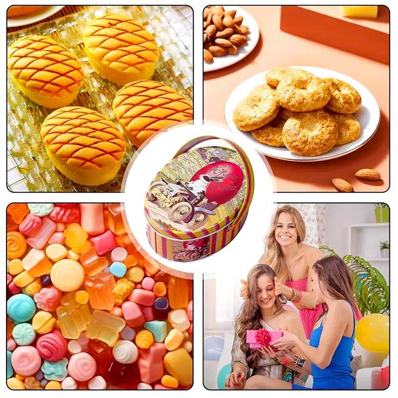 1 шт. Подарочная упаковка с ручкой на пасхальную тематику, модная жестяная коробка для хранения монет, коробка для конфет, коробки для печенья, праздничные принадлежности