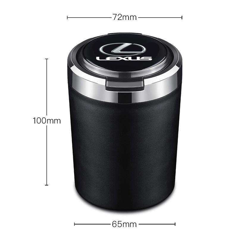 AEGHT1 Interior Stickers Car Logo Ashtray With Led Light For Lexus F-SPORT ES RX NX LS UX LM LX GX LC RZ IS CT GS RC HS SC TX Auto Inte