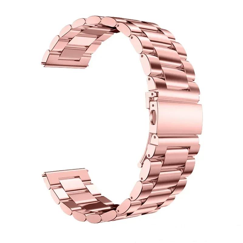 Металлический ремешок из нержавеющей стали для Samsung Galaxy watch 7/FE/6/5 pro/4/Classic 20 мм 22 мм браслет amazfit GTS-GTR-4-3-2e-mini ремешок