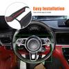 Matte Black Car Steering Wheel Trim For Porsche 718 911 Panamera Macan Cayenne