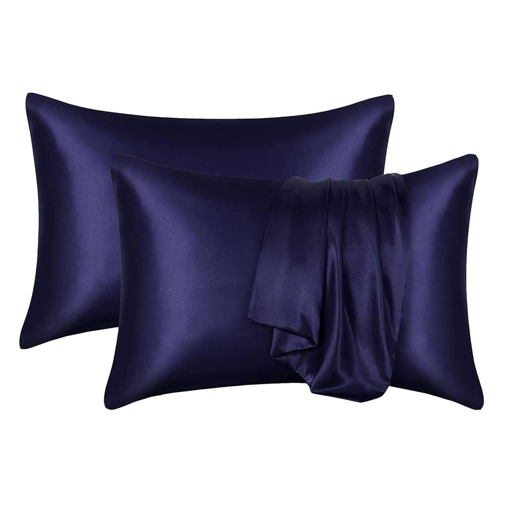 Набор из 2 атласных наволочек - шелковистые наволочки для волос и кожи, наволочки с застежкой-конвертом, похожие на шелковые наволочки