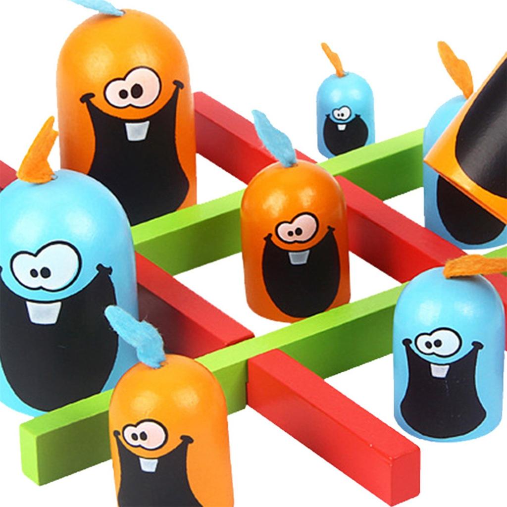 Wiwilys 2 Players Tic-Tac Toe Big Eat-Small Game Parent-child Interactive Competition