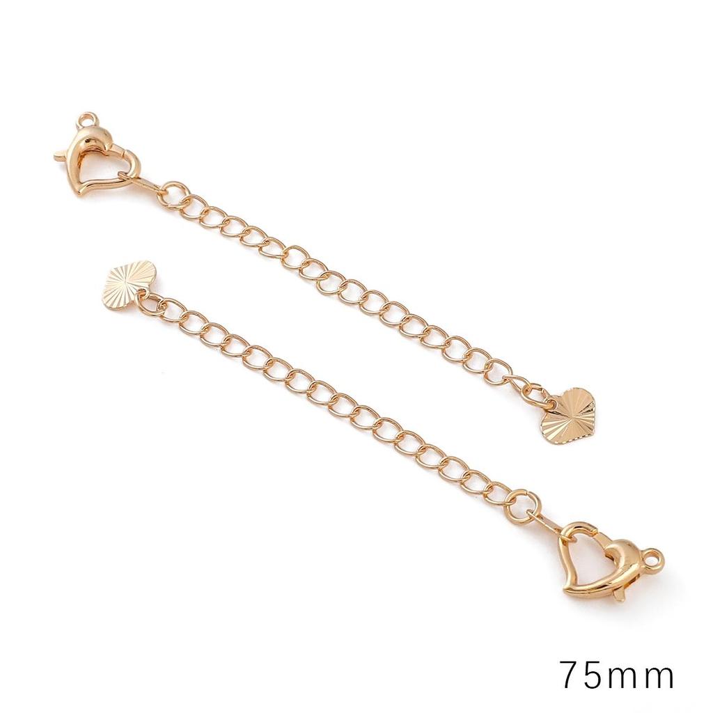 Copper Clad Iron Peach Heart Buckle Tail Chain For DIY Jewelry Making Craft Accessories