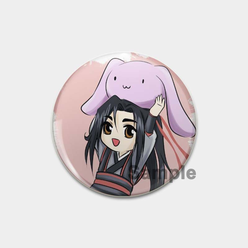 32/44/58 мм аниме Mo Dao Zu Shi брошь, булавки для одежды, аксессуары для рюкзака, мультяшная фигурка Lan Wangji/Wei Wuxian/Chen Qing Ling, значок