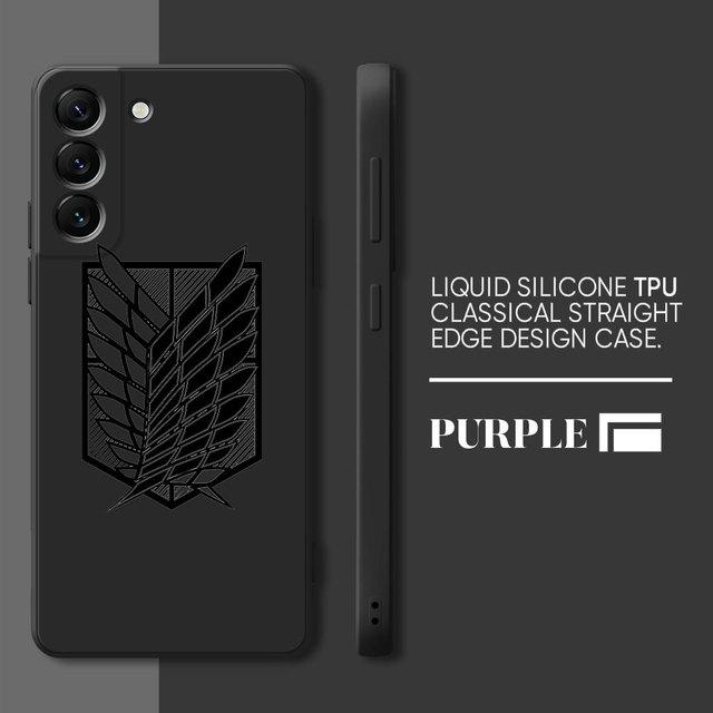 Чехол для телефона Samsung Galaxy S8 S23 Ultra S20 Fe S22 S9 Plus S10e S21 5g S10 Square Liquid Cover Anime Attack On Titan Japan