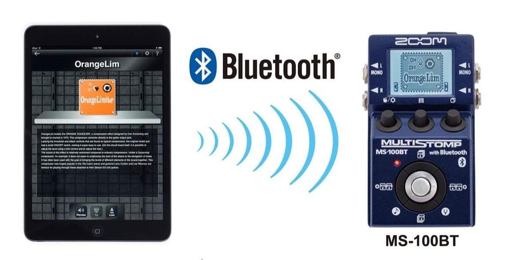 Zoom МУЛЬТИ-СТОМП с Bluetooth MS-100BT