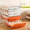 1Pc Egg Storage Box Refrigerator Drawer-Type Duck Egg Cute Double-Layer Kitchen Organization Fresh-Keeping Egg Box