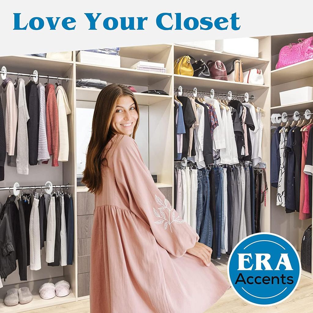 20 White Closet Dividers for Hanging Clothes – Clothing Size Rack Dividers and Closet Organizers