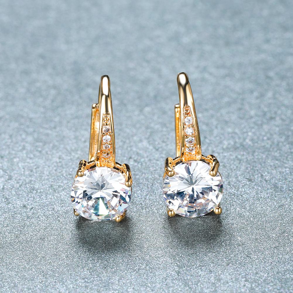 Женские серьги с крупными камнями кубического циркония