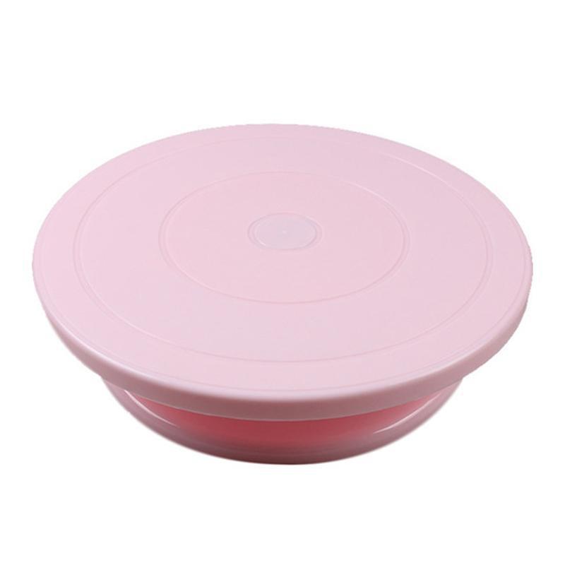 Пластиковый поворотный стол для торта, вращающийся противоскользящий круглый стенд для украшения торта, вращающийся стол для торта, кухонная сковорода, инструмент для выпечки