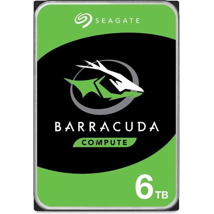 Seagate Internal HDD Hard Drive - BarraCuda - 6TB - 5,400 Rpm - 3.5