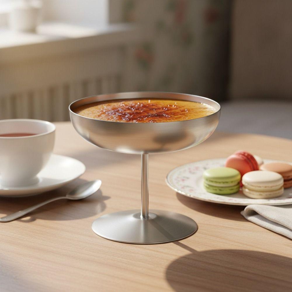 Durable Stainless Steel Ice Cream Cup Large Caliber Rust-proof Pudding Cup Fall-proof Anti-corrosion Goblet Drink