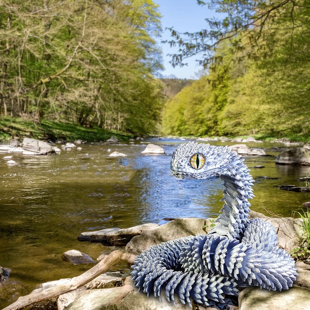 3D-печатные светящиеся радужные трансграничные поделки украшения подарок креативные ручные 3D-печатные украшения для автомобиля в виде змеи