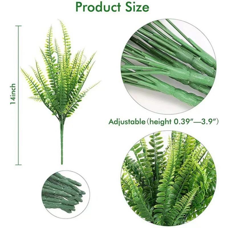 32-40cm Artificial Plants Fake Boston Ferns Bushes For Home Garden Outdoor Yard Decoration Faux Shrubs Greenery Plants