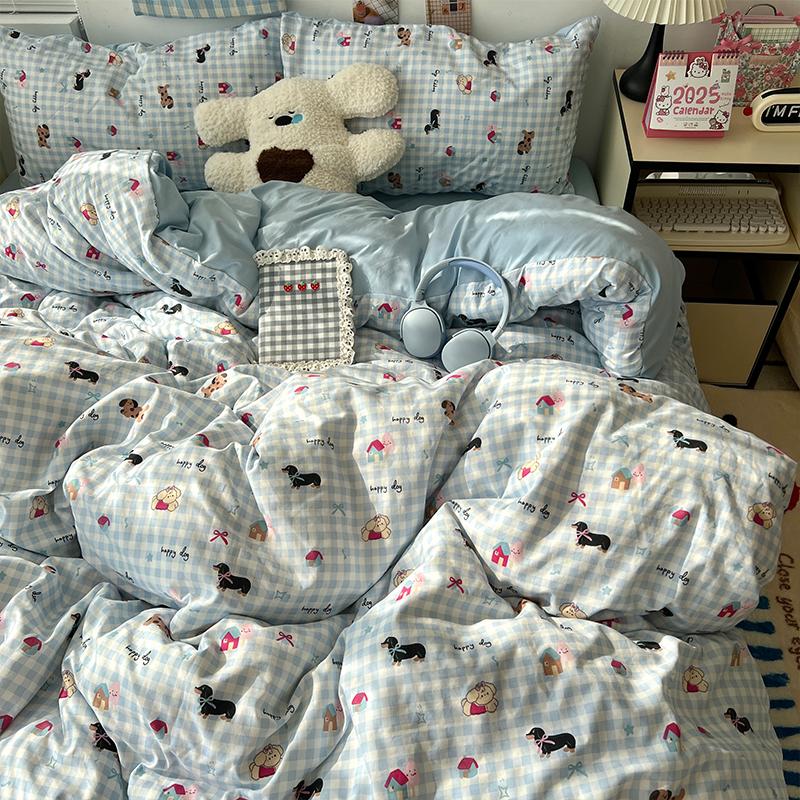 Class A Skin Friendly Soft Breathable Duvet Cover Set With Bed Sheet And Pillowcases Durable Comfortable Bedding