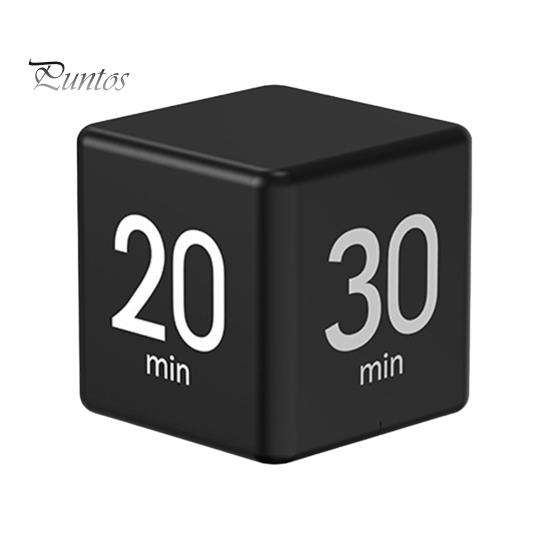 Вращающийся таймер Pomodoro на 1-60 минут с предустановленным светодиодным дисплеем, регулируемым объемом, таймер-куб для работы, учебы, кухни, портативный, с сенсорным управлением, регулируемый