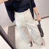 Wide-leg Pants Women Summer Thin Casual Pants Loose Pear-shaped Body Nine-point Straight Suit Pants