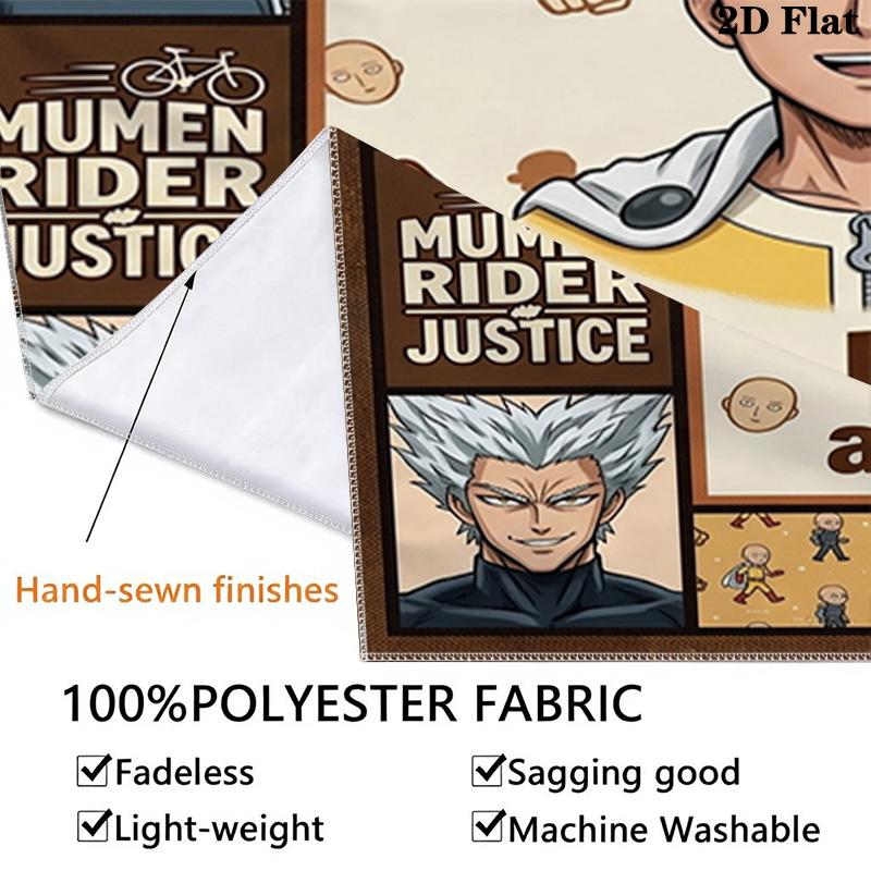 Onepunch Man Wall Tapestry Aesthetic Wall Hanging Printed Fabric Blanket Decorative Tapestries For Bedroom Living Room Home Decor