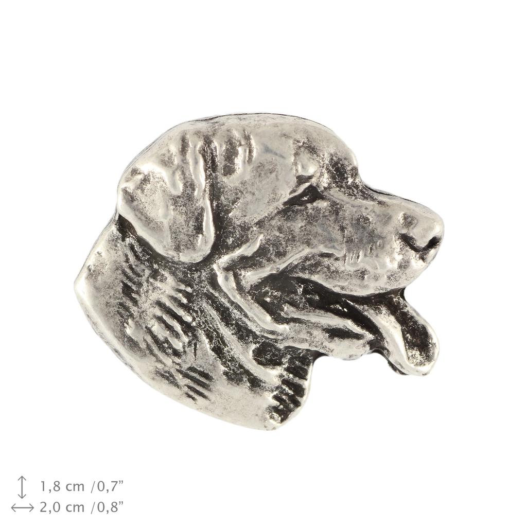Rottweiler, Rott, Rottie II  - Silver-plated dog brooch, elegant pin, jacket lapel decoration by Art-Dog brand