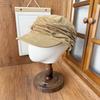New old money wind cotton and linen pleated equestrian hat women's big head circumference summer thin cap casual sunscreen visor