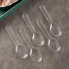500pcs Clear Disposable Plastic Spoons Disposable Thickened Transparent Tasting Spoon Lightweight Transparent