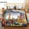 Paris Duvet Cover Set Microfiber Paris Tower Oil Painting Bedding Set Car City Landscape Pattern Quilt Cover Queen King Size